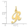 thumbnail image 4 of Diamond2Deal 14K Yellow Gold Small Script Letter R Initial Pendant for Women, 4 of 6