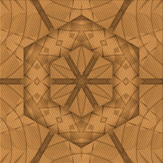 Ahgly Company Indoor Square Patterned Mahogany Brown Area Rugs, 8' Square