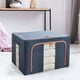 thumbnail image 5 of Organizador de bolsa de almacenamiento de ropa plegable, contenedor reforzado con ventana transparente con cremallera resistente de 66L para ropa de Sunnimix Compartimientos de almacenaje, 5 of 7