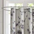 thumbnail image 4 of Home Essence Sakura Purple Floral Cotton Shower Curtain, 72"x72", Washable, 4 of 5