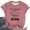 Pink, variant on Not Fragile like A Flower Fragile like A Bomb Graphic Tees for Women Short Sleeve Crewneck Funny T Shirts