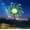 Green, variant on Watimin 38*12*12 in LED Solar Garden Metal Lights Sun Decorative with Cracked Glass Globes and Blue String Stake Lights