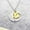 F, variante sur Je Toi à la Lune et au Dos Collier Pendentif Céleste Gravé pour avec Sentiment Sincère et Chaîne Élégante Bijoux