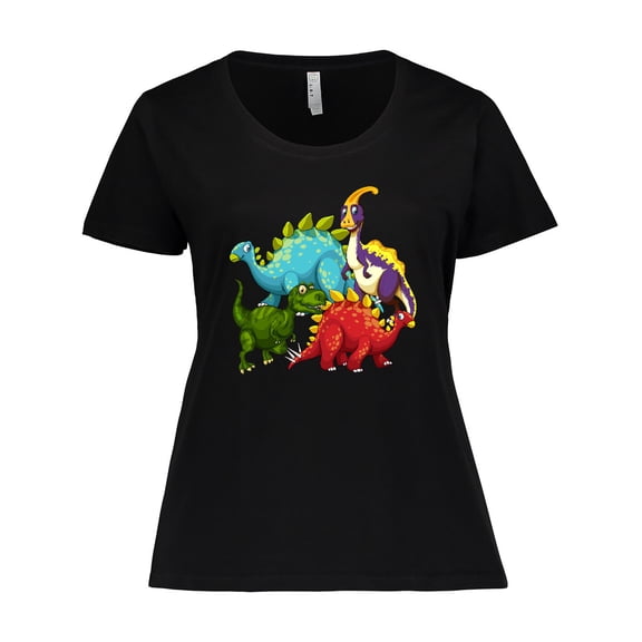 Inktastic Cute Dinosaurs Women's Plus Size T-Shirt