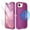 Deep Purple/Pink, variant on I-HONVA for iPhone 16e Magnetic Case,[Compatible with MagSafe] [with 2 X Screen Protector ] Shockproof Heavy Duty Protection Phone Cover for Apple iPhone 16e 2025 6.1 inch,Rose Red/Turquoise