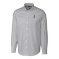 thumbnail image 2 of Men's Cutter & Buck Charcoal Detroit Lions Throwback Logo Stretch Oxford Stripe Long Sleeve Button Down Shirt, 2 of 3
