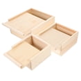 thumbnail image 1 of Miangastore Wooden Box Light Yellow 3Pcs 5.9x5.9x3.1in, 1 of 8