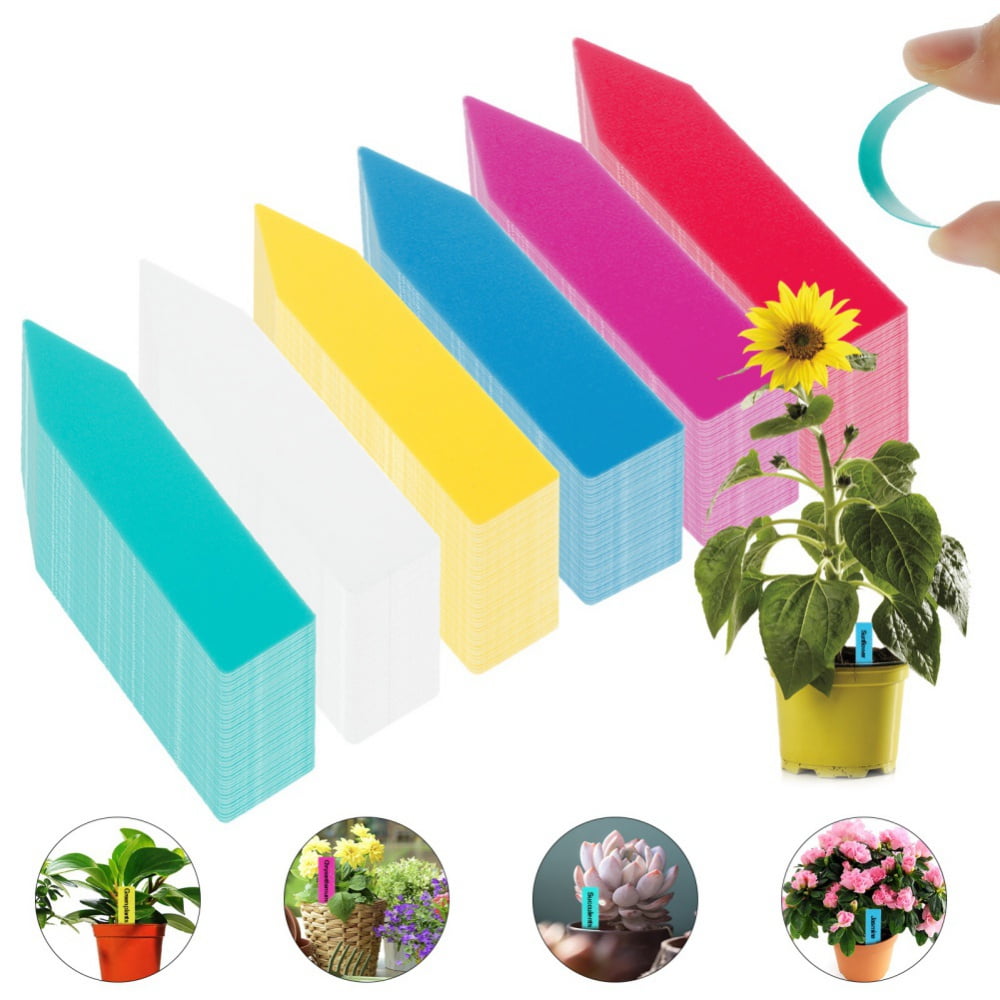 100* Plastic Plant Stakes Markers Waterproof Garden Labels Nursery Tags R5V4 