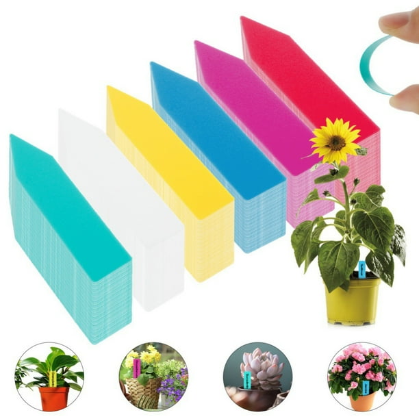100 Pcs 4 Inches Plant Labels, Plastic Waterproof Plant Tags, Nursery