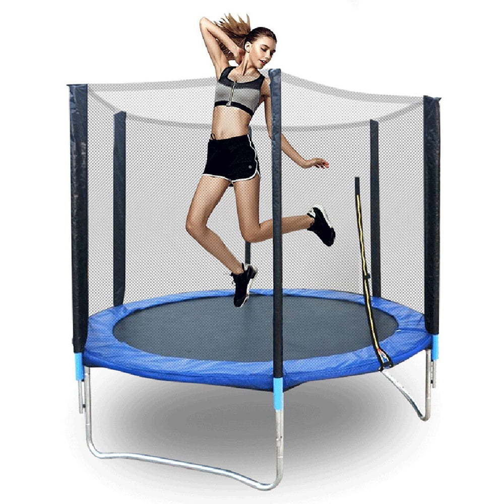 6FT Kids Mini Jumping Round Trampoline Exercise W/ Safety Pad Enclosure Combo 