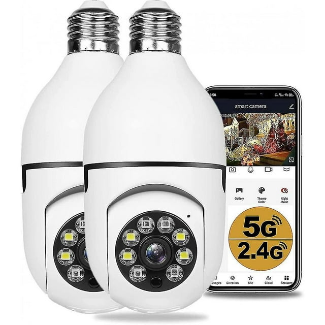 Cámaras de seguridad de 360 grados LIUYMXG Inalámbricas para exteriores 1080P