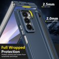 thumbnail image 4 of Decase for Samsung Galaxy Z Fold 4 Case with Pen Holder & Stylus, Camera Frame Stand,Pen Slot Phone Case with Screen Protector Matte PC Bumper Anti-Scratch Kickstand Cover for Z Fold 6,Darkblue, 4 of 12