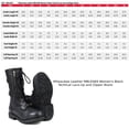thumbnail image 3 of Milwaukee Leather Women's Graze Black Leather Lace-Up Motorcycle Boots with Zipper Pocket MBL9369 5.5, 3 of 10