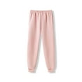 thumbnail image 2 of Lenpel Women's Plus Size Pajama Pants Casual Elastic Waist Tapered Soft Comfy Lounge Pants Thick Warm Pj Bottoms with Pockets(Pink,XX-Large), 2 of 7