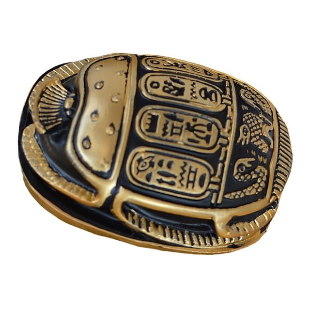 Escultura de pisapapeles de resina con jeroglíficos del Egipto clásico. 8.5x6x3cm