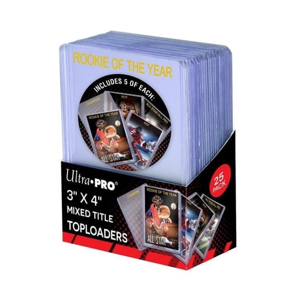 3 x 4 in. Mixed Title Top Loader - 25 Count