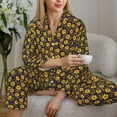thumbnail image 6 of Rocae Yellow Floral1 for Pajamas for Women Set Lounge Sets Women's Long-Sleeved Pj Set -Small, 6 of 7