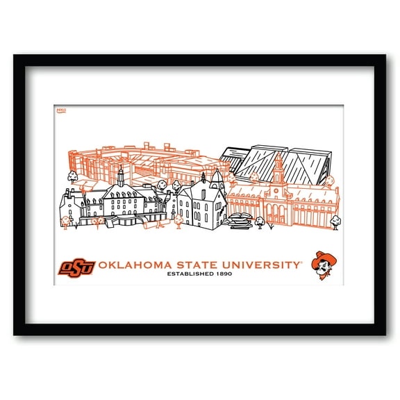 Oklahoma State Cowboys 11" x 14" Framed Campus Wall Art Collage