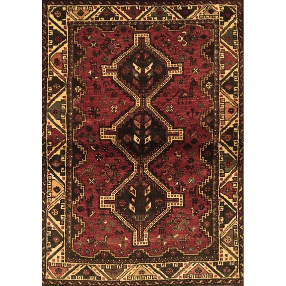 Ahgly Company Indoor Rectangle Persian Brown Traditional Area Rugs, 8' x 10'