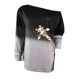 thumbnail image 3 of Camiseta de manga larga con estampado degradado y hombros descubiertos para mujer Fridja ghj987+3463, 3 of 3
