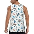 thumbnail image 3 of Fotbe Undersea Animals Pattern Men's Quick Dry Workout Tank Top Gym Muscle Tee Fitness Bodybuilding Sleeveless T Shirt Breathable Workout Shirt-Small, 3 of 9