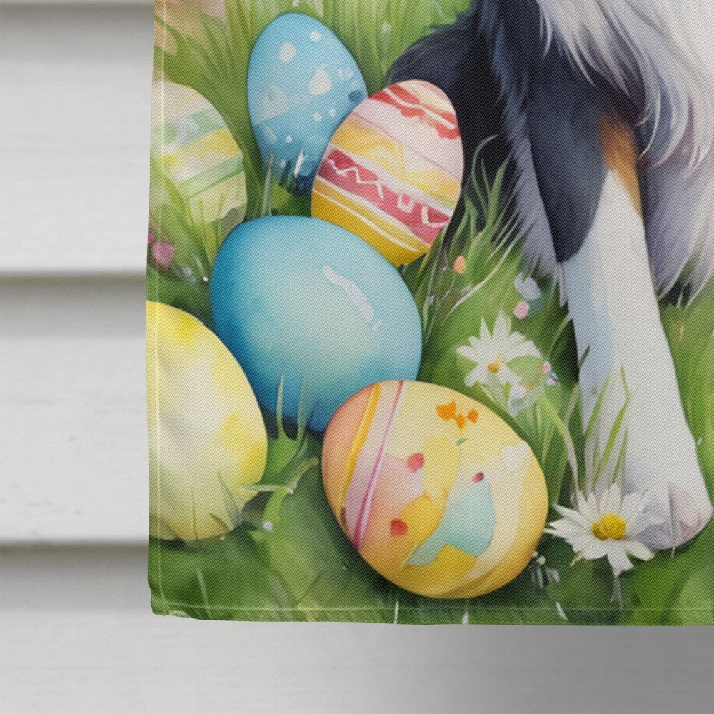 Border Collie Easter Egg Hunt House Flag 28 in x 40 in