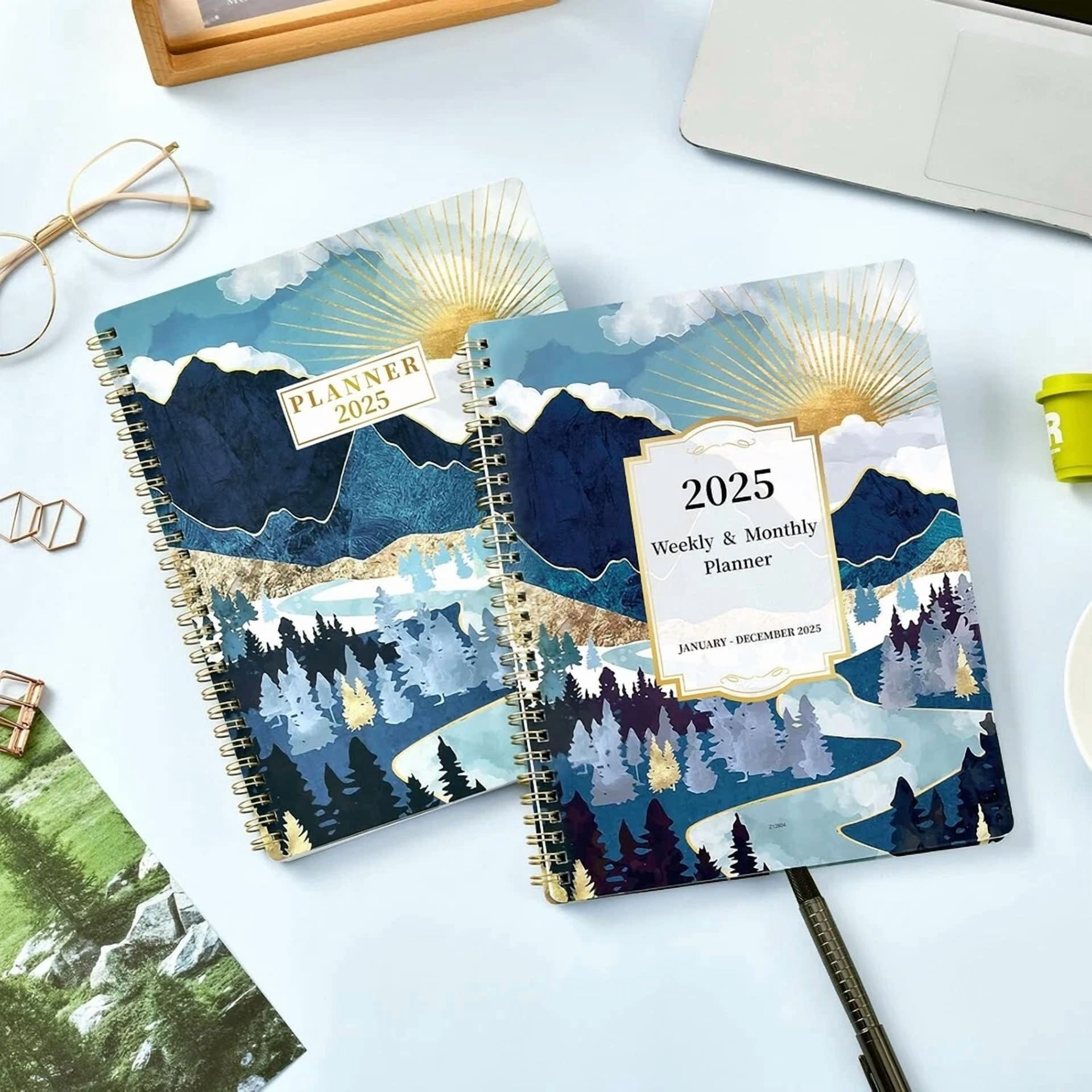 2025 Planner - 2025 Weekly Planner Spiral Bound, Weekly & Monthly Planner With
