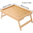 thumbnail image 2 of Bamboo Bed Table Tray with Foldable Legs, Large Breakfast Bed Tray with Handles for Food, Snack Small Laptop (Natural), 2 of 5
