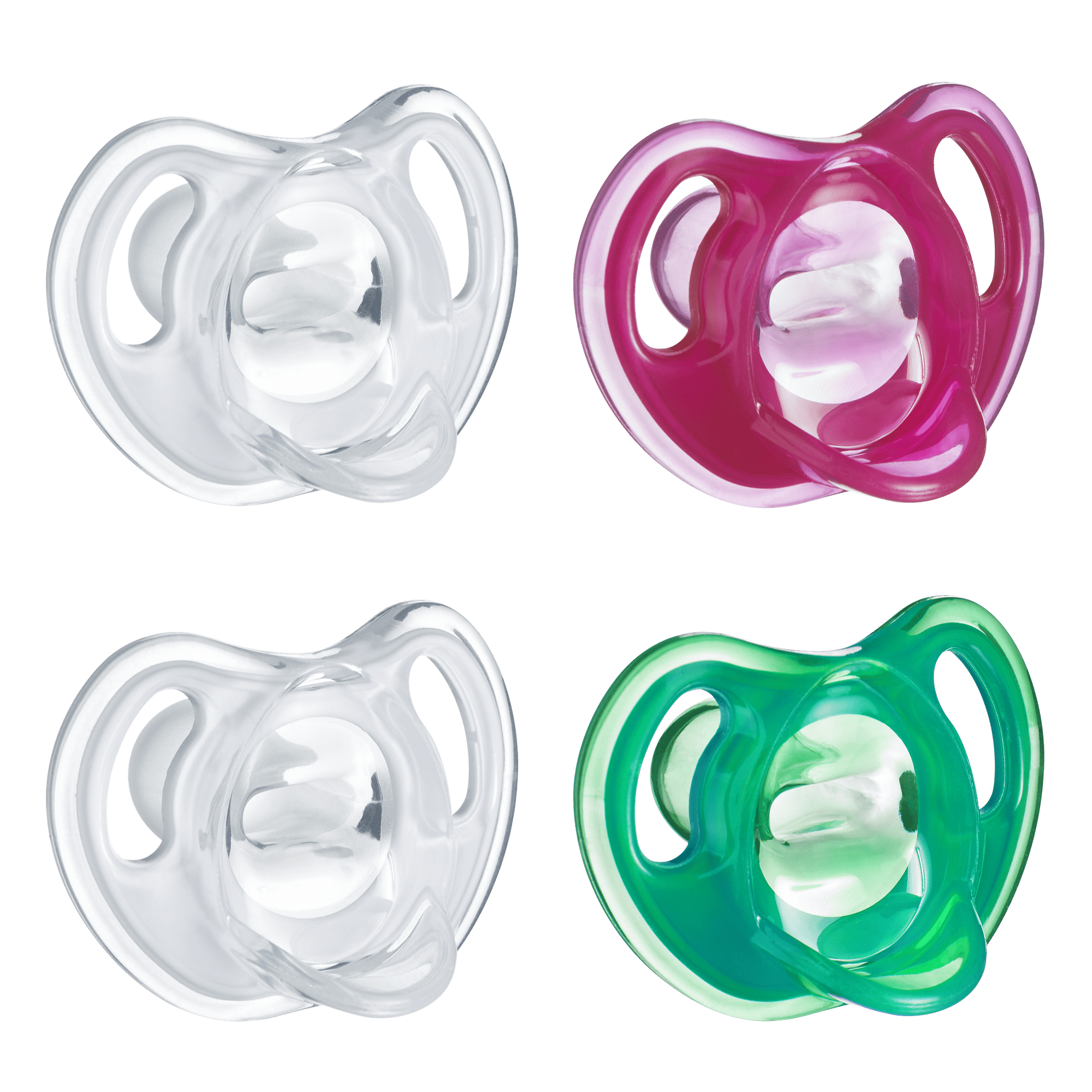 LOVI 2X Baby Silicone Mini Soother 0-2 MonthsPack of 2Small Light Shield| 