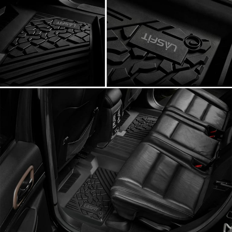 Lasfit Car Floor Mats For 2017 2021 Dodge Durango 2nd Row Bench Seat Only Jeep Grand Cherokee No All Weather Tpe Liners Set 1st And Black Com