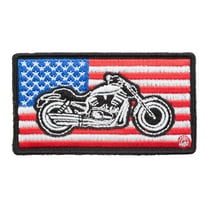 American Flag Motorcycle Patch, Patriotic US Flag Patches