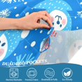 thumbnail image 3 of Yayeee Kitchen Curtains Tier Pair Light Filtering 27"x24" Rod Pocket Short Cafe Window Panel, Blue Bears, 3 of 7