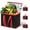 Black, variant on 3 Pack Cooler Food Delivery Bag, Insulated Grocery Bags Insulated Cooler Bag for Hot or Cold Food Delivery, Groceries, Travel, Shopping(Black & Red)
