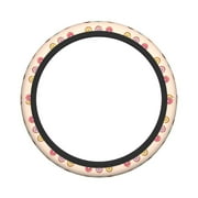 XMXY Car Steering Wheel Cover, Donut Texture Design Non-Slip Jeep Truck Universal Elastic Steering Wheel Protector 15 inch