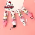 thumbnail image 3 of Hello Kitty Sanrio Cinnamoroll Kawaii Kuromi Anime Figure, paraguas plegable automático, transparente, grueso, viento, lluvia, engranaje, 3 of 5
