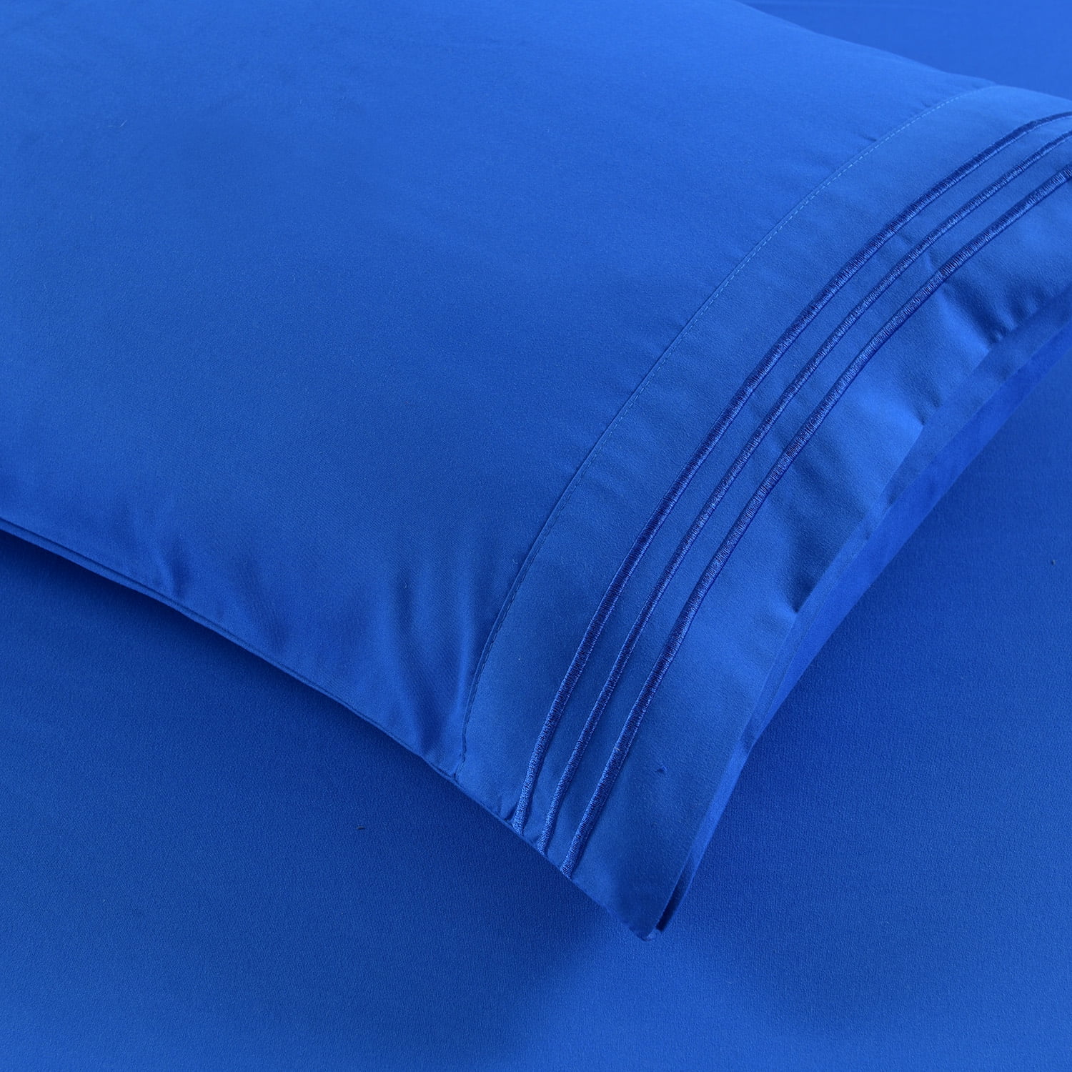 JML Bedding Twin Bed Sheets Set - 3 Piece Bedding - Brushed Microfiber 100% Polyester - Shrinkage and Fade Resistant - Easy Care (Twin, Blue)