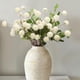 thumbnail image 2 of Crisantemo Artificial + Hojas de Eucalipto, Pompones Artificiales Realistas, para Arreglo Floral, Decoración de Hogar (Blanco), 2 of 4