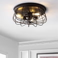 thumbnail image 7 of JONATHAN Y Calvia 15.7" 3-Light Farmhouse Metal Cage Flush Mount, Oil Rubbed Bronze, JYL9538A, 7 of 7