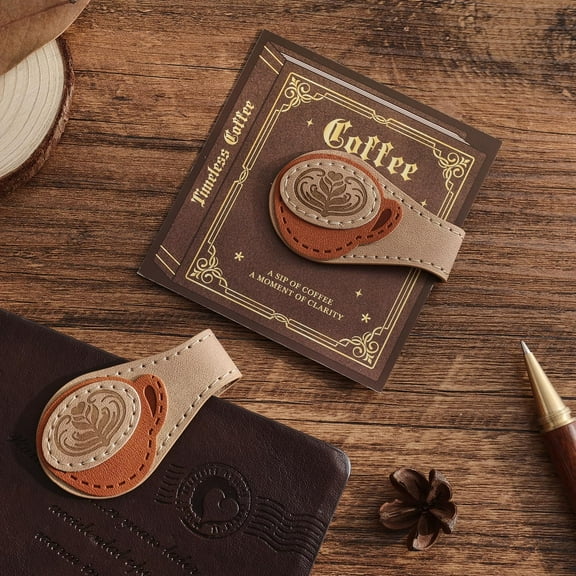 1PCS Vintage Magnetic Leather Bookmark, Leather Magnetic Bookmarks for Women, Magnetic PU Bookmarks Clip Book Accessories