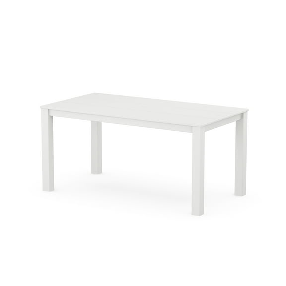 POLYWOOD® Studio Parsons 34" X 64" Dining Table in White