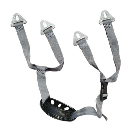 Chin Strap Hard Hat Chin Strap Attachment for Most Hard Hats Comfortable Quick Release Buckle for Traveling Adults Cycling Outdoor Vertical Hole Gray