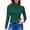 Blackish Green, variant on Red Hoodies for Women's High Necked Slim Long Sleeved Tight Fitting T Shirt Fall Tops for Women 2025