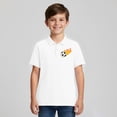 thumbnail image 2 of Ruyang Athletic T Shirts for Boys Girls Cute Soccer Print Solid Baggy Polo Shirts Summer Kids Breathable Sports Short Sleeve ﻿, 2 of 5