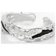 thumbnail image 2 of S925 Ajustable Swivel Anillo de Plata Anillo Abierto Irregular Frill Doble Textura Anillo para Mujeres, 2 of 4
