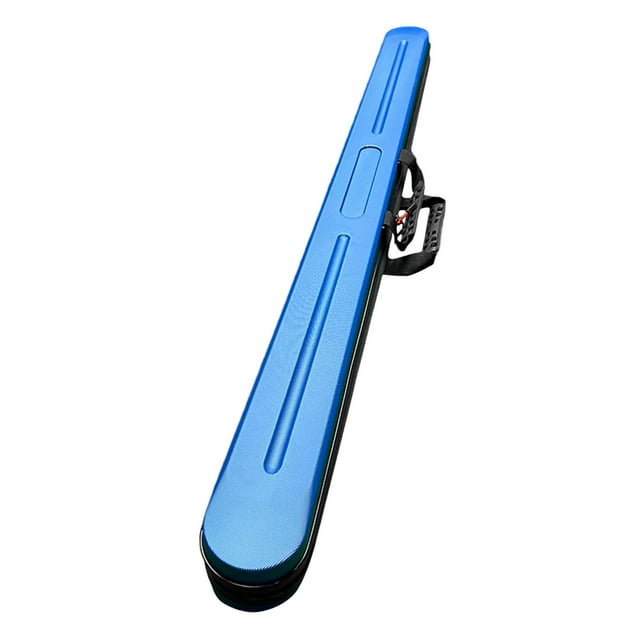 Almencla Billiard Pool Cue Case 3/4 Snooker Billiard Cue Case PVC Protector Hard Case Blue