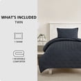 thumbnail image 3 of Mainstays Twin/Twin XL Comforter Set, All-Season, 2-Piece, Grey, 3 of 12