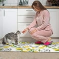 thumbnail image 4 of 2 Piece Modern Lemon Rug Kitchen Rug Set, Decor Kitchen Rugs, Absorbent Non-Slip Washable Floor Mats, Home Indoor Runner Rugs 17"x47"+17"x30", 4 of 7