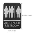 thumbnail image 2 of unbranded Señal Para Baños Unisex En Braille Color Negro Ideal Para Escuelas Y Hospitales Con Instalación Rápida, 2 of 6