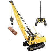 Top Race 12 Channel Remote Control Crane Battery Powered Radio Control Construction Crane with Lights & Sound (TR-114)