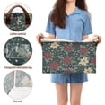 thumbnail image 5 of Yayeee Foldable Storage Basket for Shelves with Handles Waterproof Cloth Bins, Christmas Holly Leaves, 5 of 7